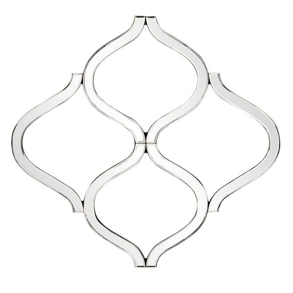 Gfancy Fixtures Interlocking Curved Shapes Mirror with Beveled Edge Mirrored GF3099735